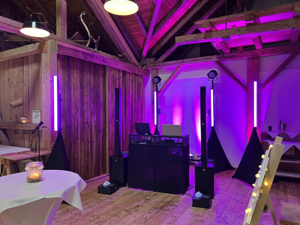 Michlhof Hochzeitssetup Pink